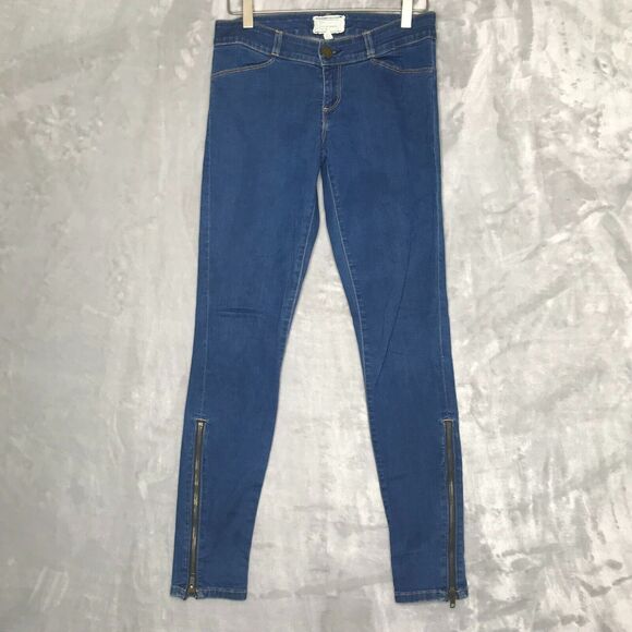 Current/Elliott The Ankle Legging With Zip Womens 26 Medium Blue Wash Jegging - Picture 1 of 9